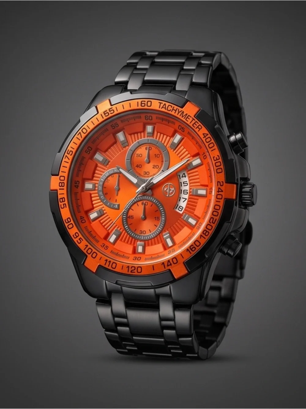 Men's Orange Chronograph Swim Watch